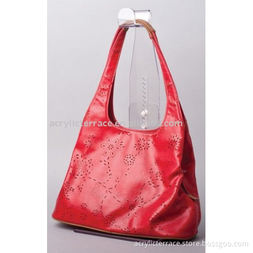 design clear fashion lucite handbag stand